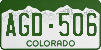 CO license plate AGD506