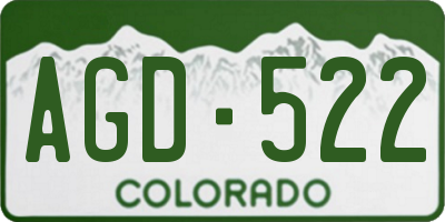 CO license plate AGD522