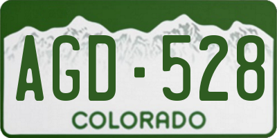 CO license plate AGD528