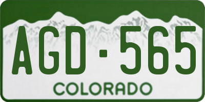 CO license plate AGD565