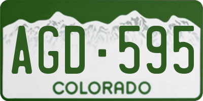 CO license plate AGD595