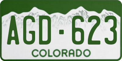 CO license plate AGD623