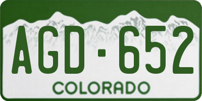 CO license plate AGD652