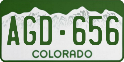 CO license plate AGD656