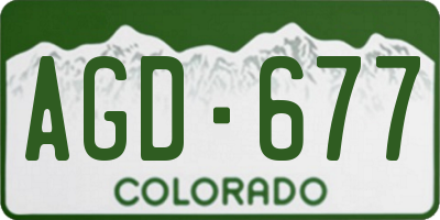 CO license plate AGD677