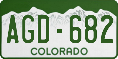 CO license plate AGD682