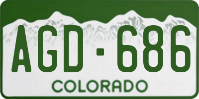 CO license plate AGD686