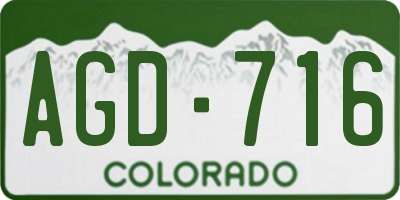 CO license plate AGD716