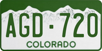 CO license plate AGD720
