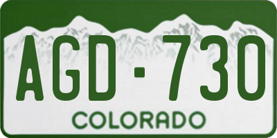 CO license plate AGD730