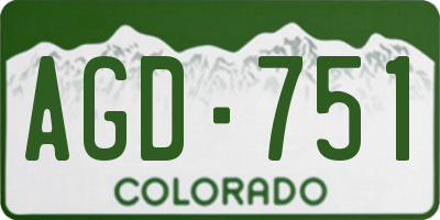 CO license plate AGD751