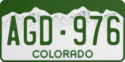 CO license plate AGD976