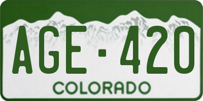 CO license plate AGE420