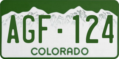 CO license plate AGF124