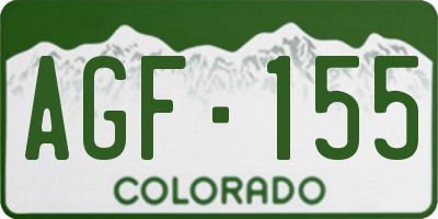 CO license plate AGF155