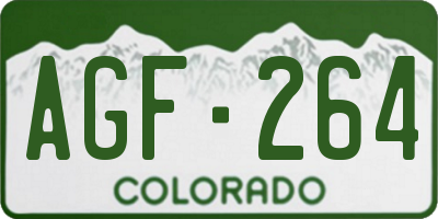 CO license plate AGF264