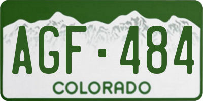 CO license plate AGF484