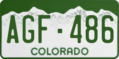 CO license plate AGF486