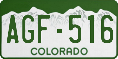 CO license plate AGF516