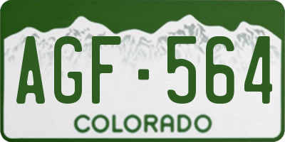 CO license plate AGF564