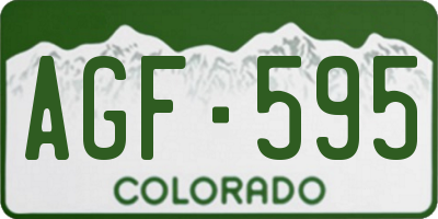 CO license plate AGF595
