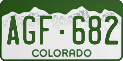 CO license plate AGF682
