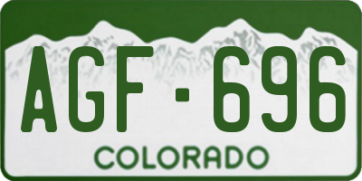CO license plate AGF696