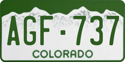 CO license plate AGF737