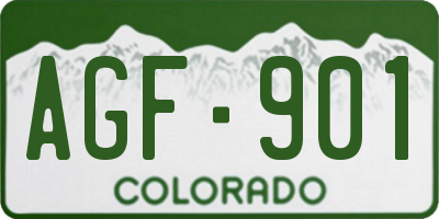 CO license plate AGF901