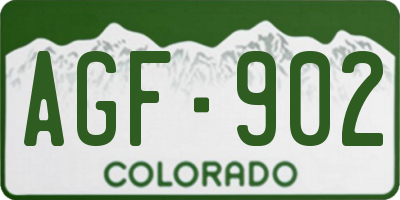 CO license plate AGF902