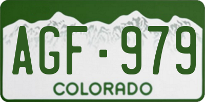 CO license plate AGF979