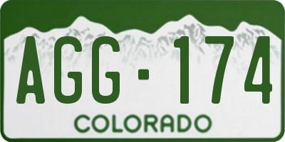 CO license plate AGG174