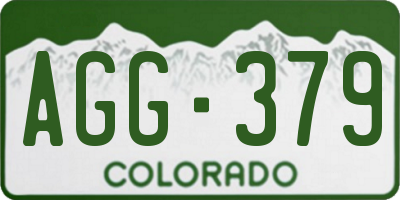 CO license plate AGG379