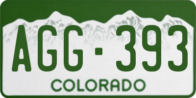 CO license plate AGG393