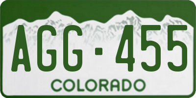CO license plate AGG455