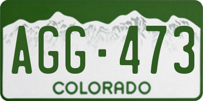 CO license plate AGG473