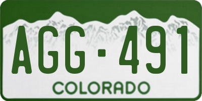 CO license plate AGG491