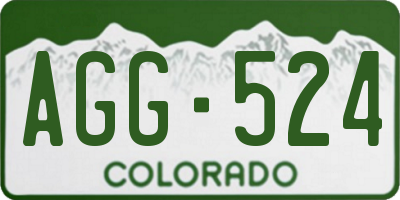 CO license plate AGG524