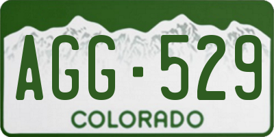 CO license plate AGG529