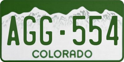 CO license plate AGG554
