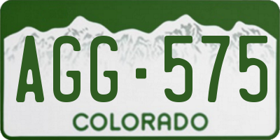 CO license plate AGG575