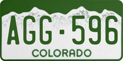 CO license plate AGG596