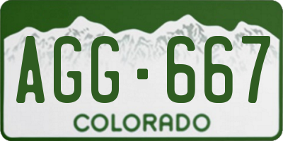 CO license plate AGG667