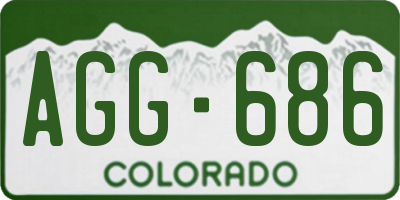 CO license plate AGG686