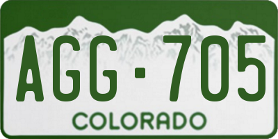 CO license plate AGG705