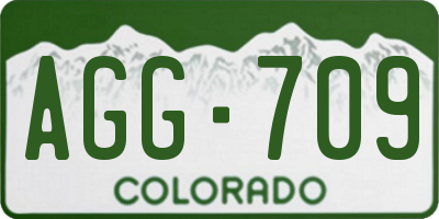 CO license plate AGG709