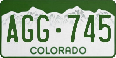 CO license plate AGG745