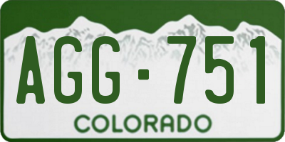 CO license plate AGG751
