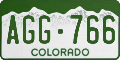 CO license plate AGG766