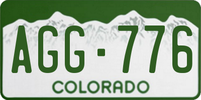 CO license plate AGG776